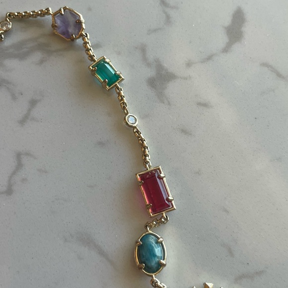 SOLD Kendra Scott Multicolor Y Necklace with Drawstring Bag - Picture 9 of 11